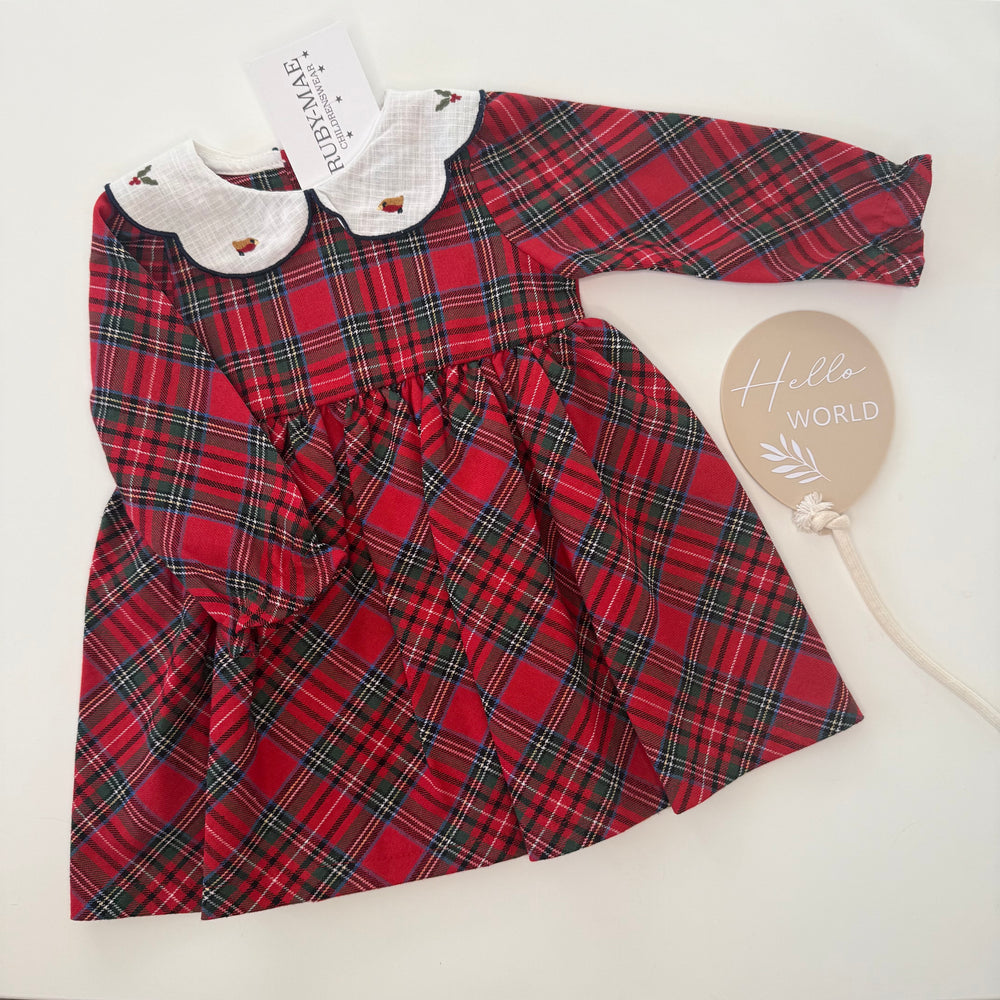Red Tartan Dress - Evie