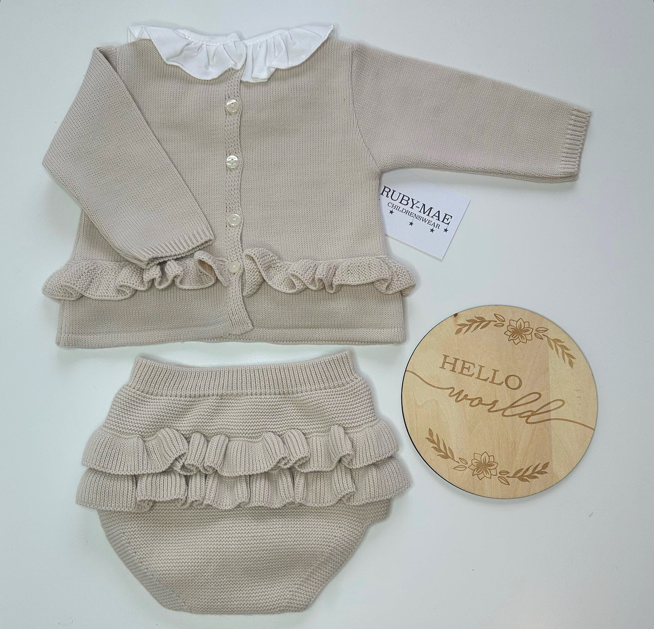 
                  
                    Camel Knitted Jumper With Matching Bloomers - Lily
                  
                