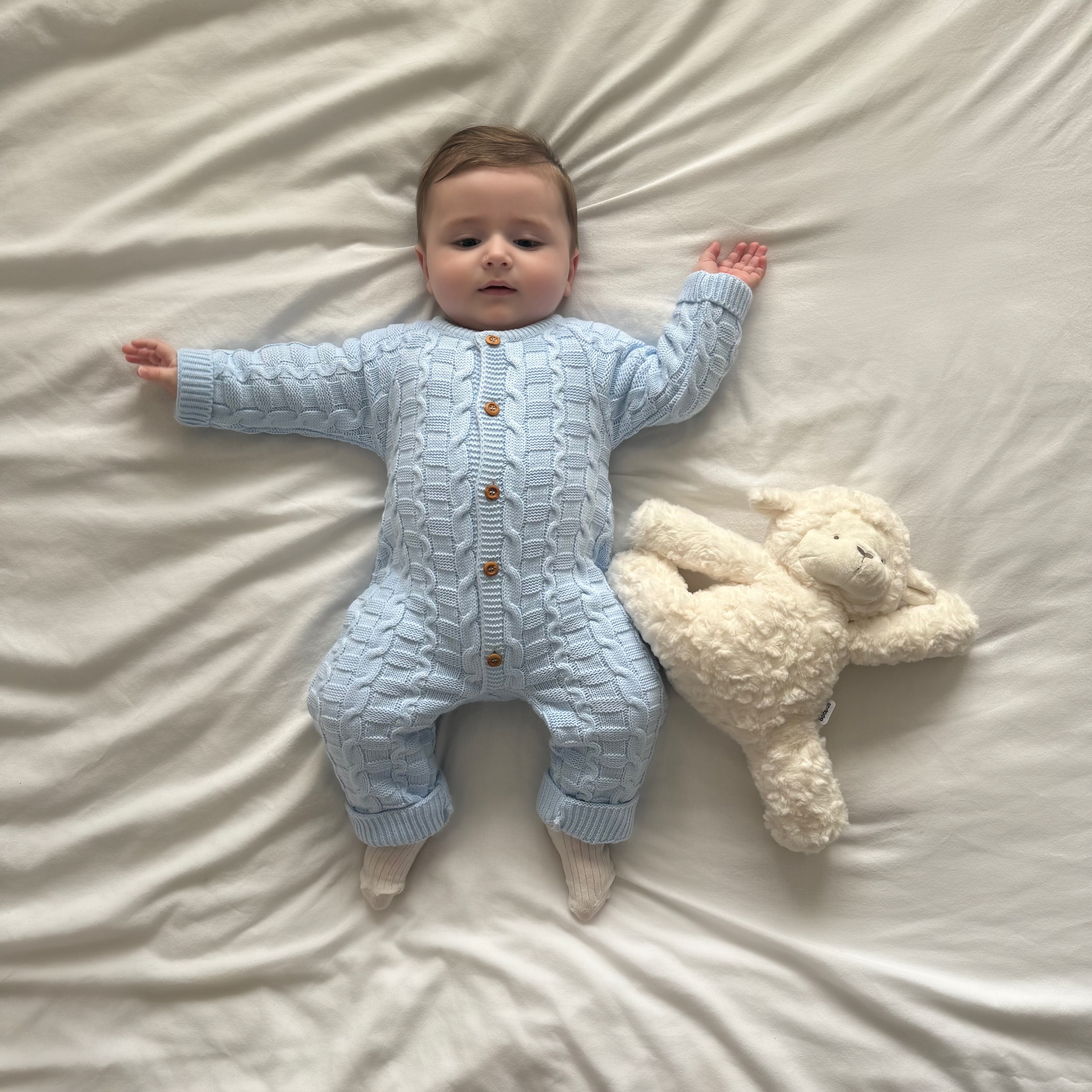 
                  
                    Blue Cable Knitted All In One - Jax
                  
                