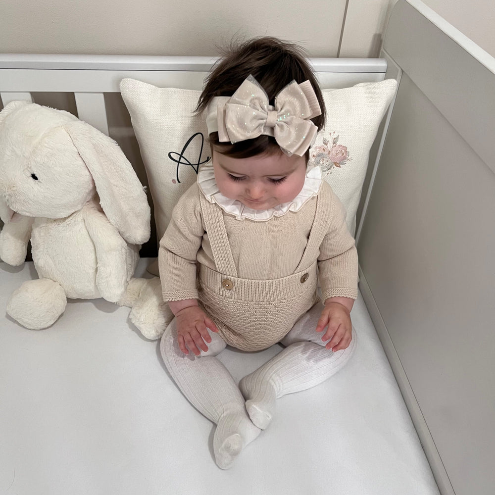 Camel Knitted Frill Jumper & Romper Outfit - Becky