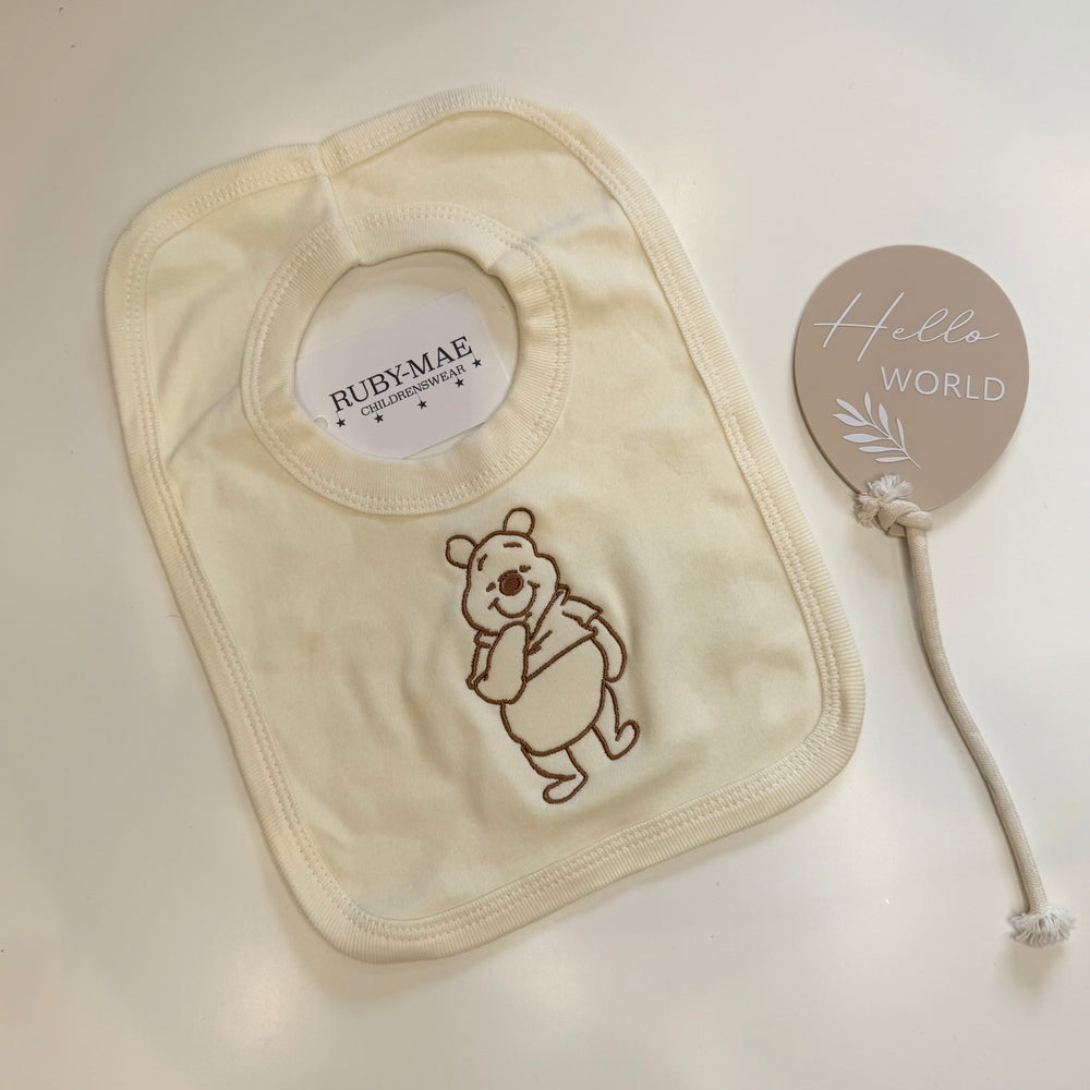 Cream Bear Bib