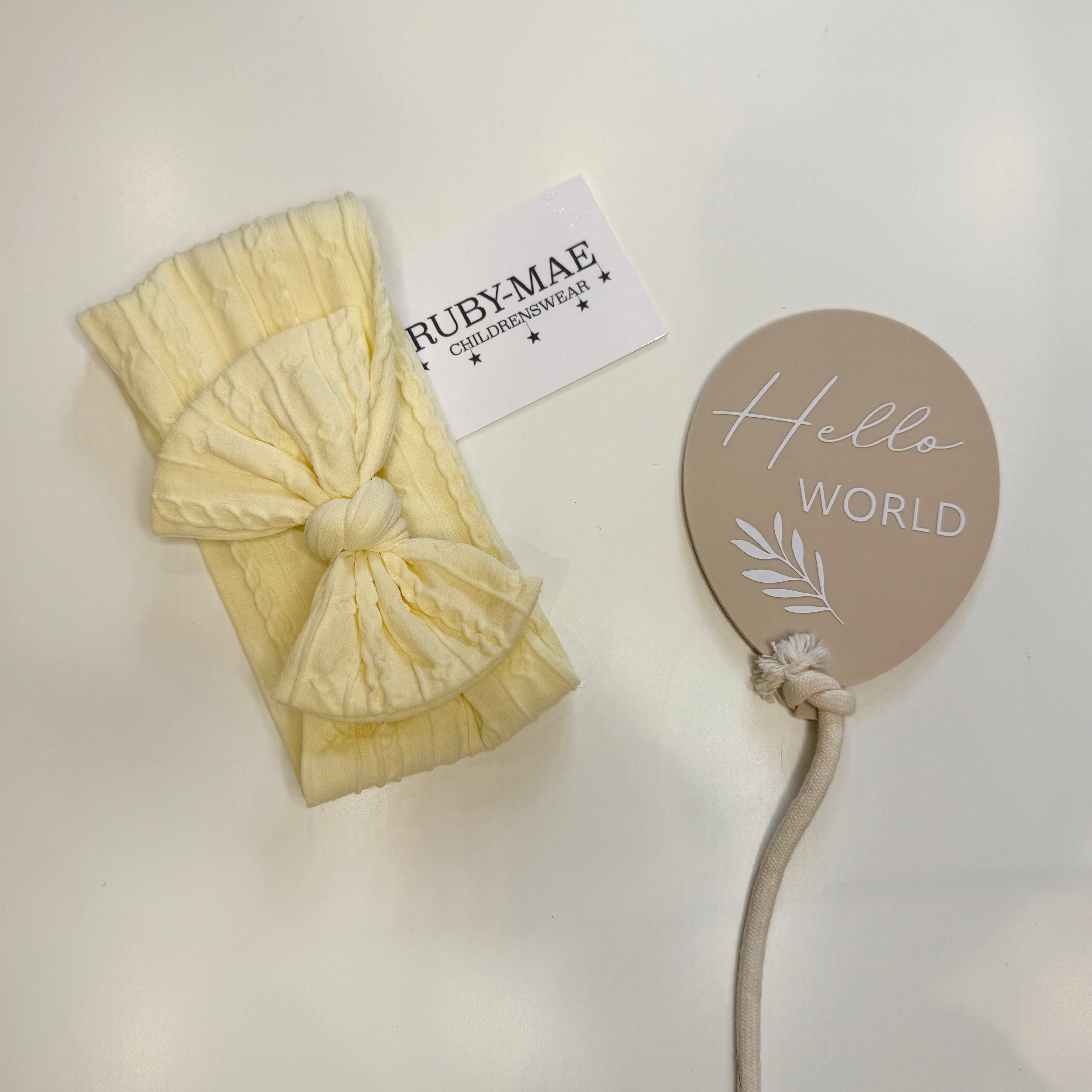 Lemon Wide Bow Headband