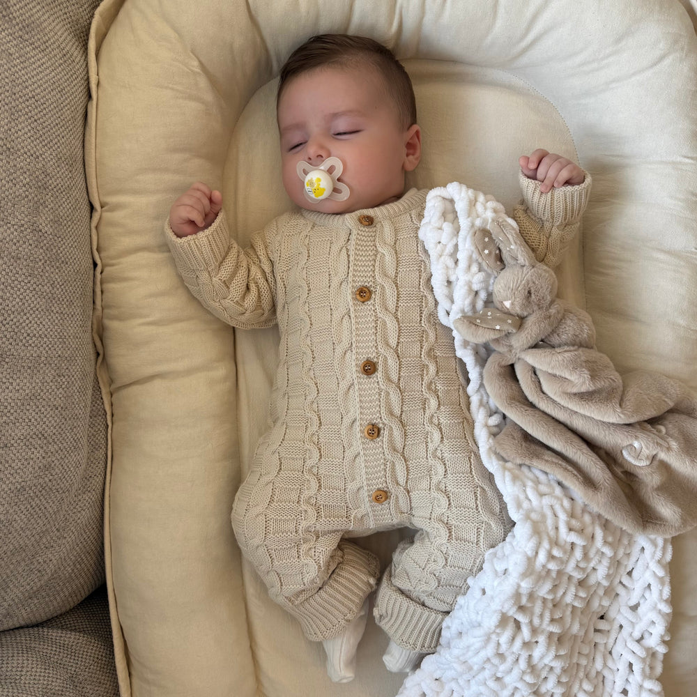 Camel Cable Knitted All In One - Unisex