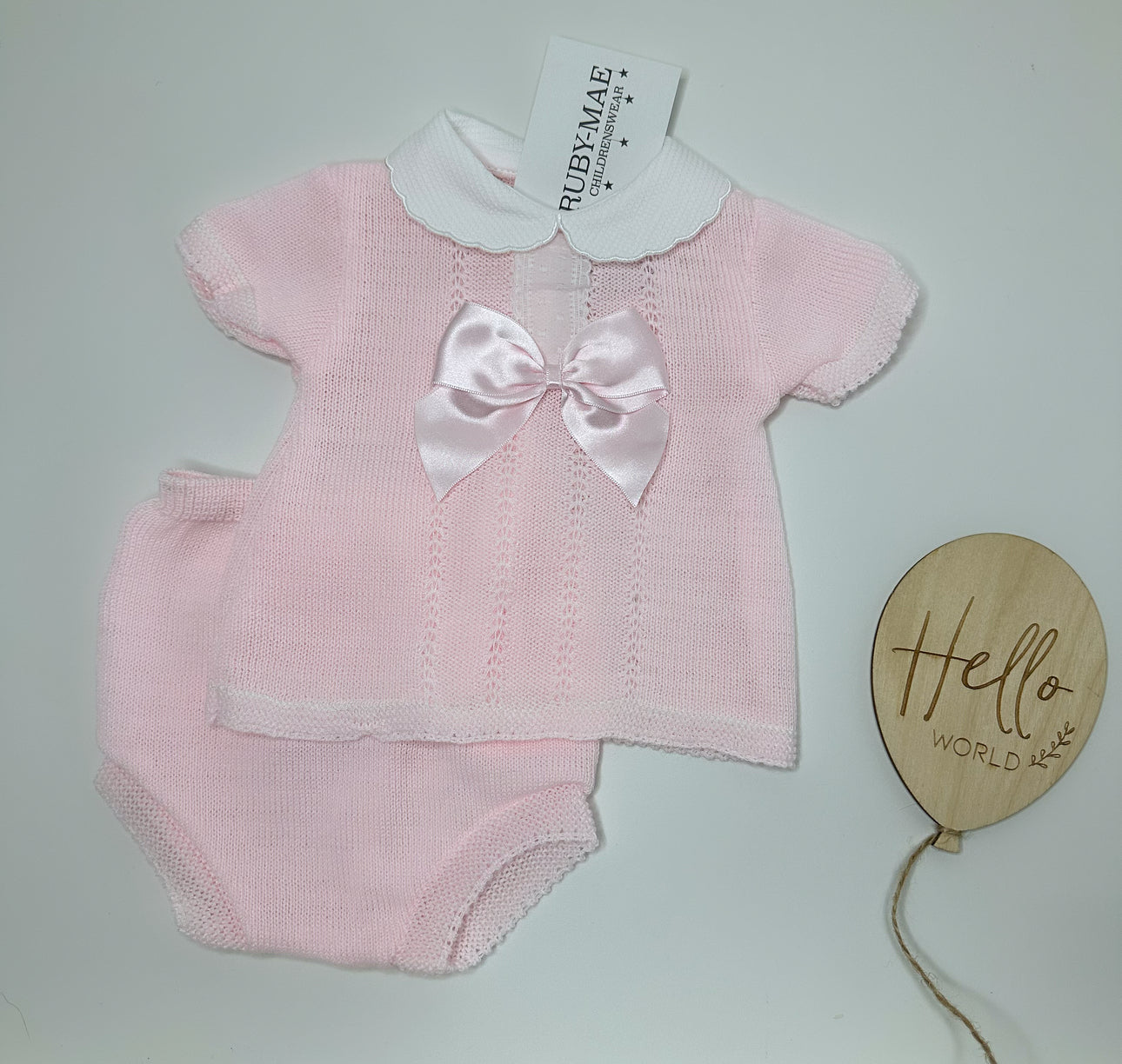 
                  
                    Pink Knitted Top & Bloomers Outfit - Ella
                  
                