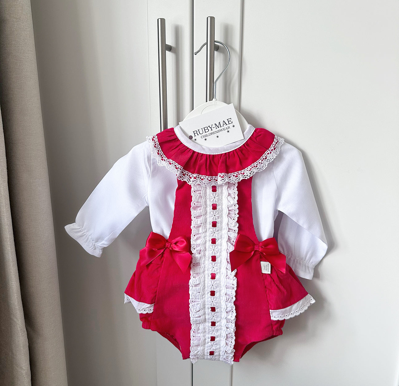 
                  
                    Red Cord TuTu Romper & Matching Blouse - Ariella
                  
                