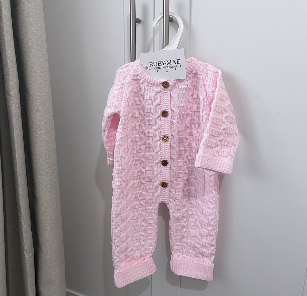 Pink Knitted All In One - Annabell