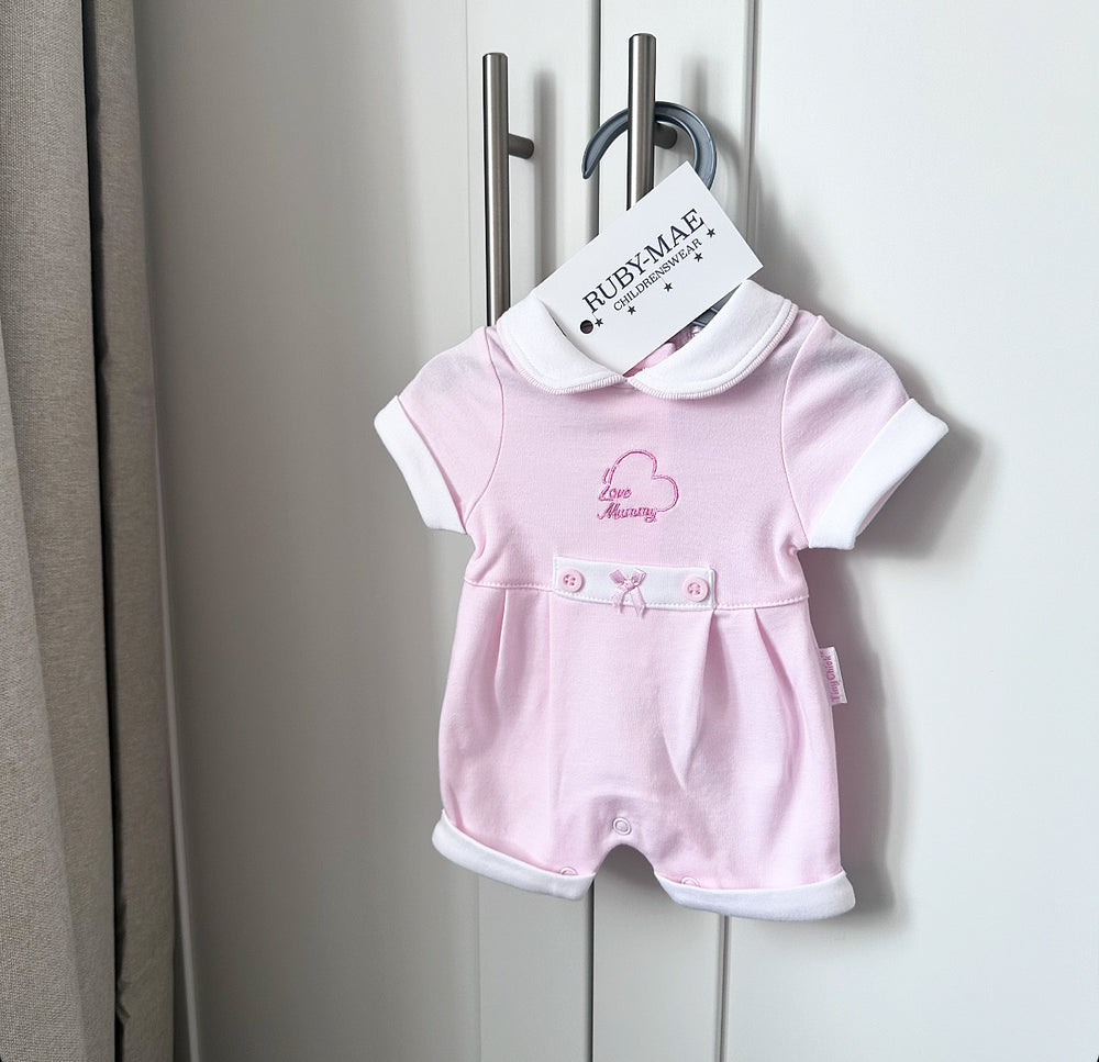 TINY BABY - Pink I Love My Mummy Romper