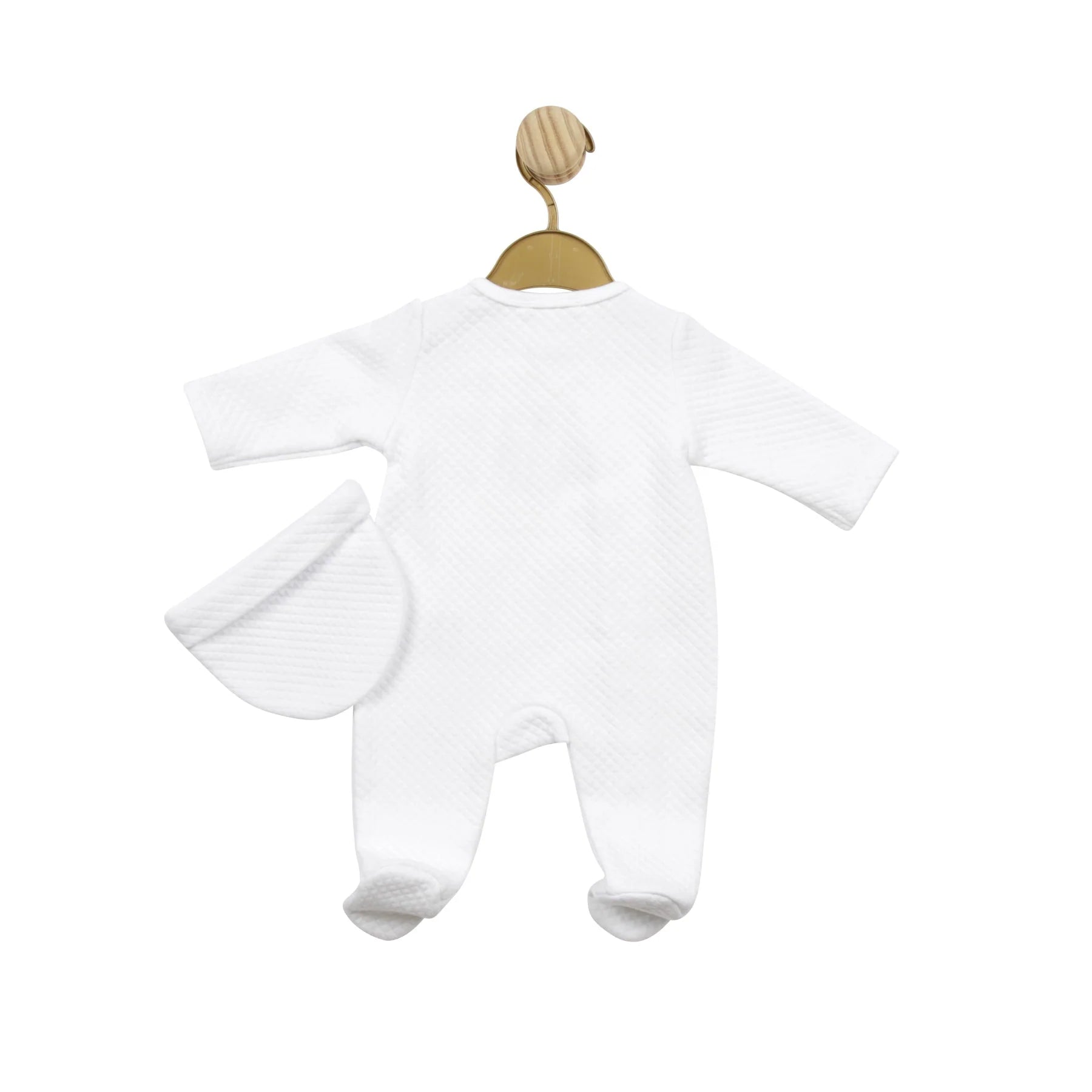 
                  
                    Mintini Baby White Waffle Bow Detail All In One - UNISEX
                  
                