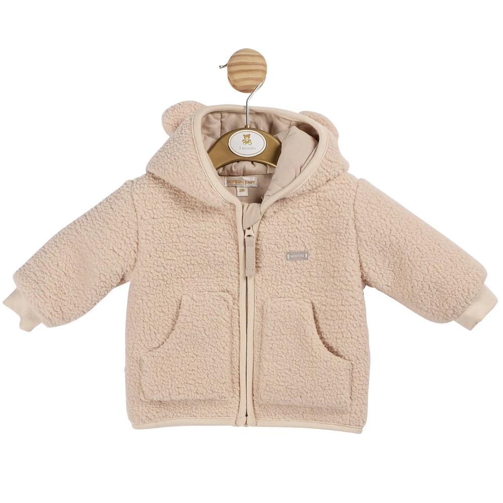 Mintini Baby Beige Teddy Faux Fur Coat Jacket - UNISEX