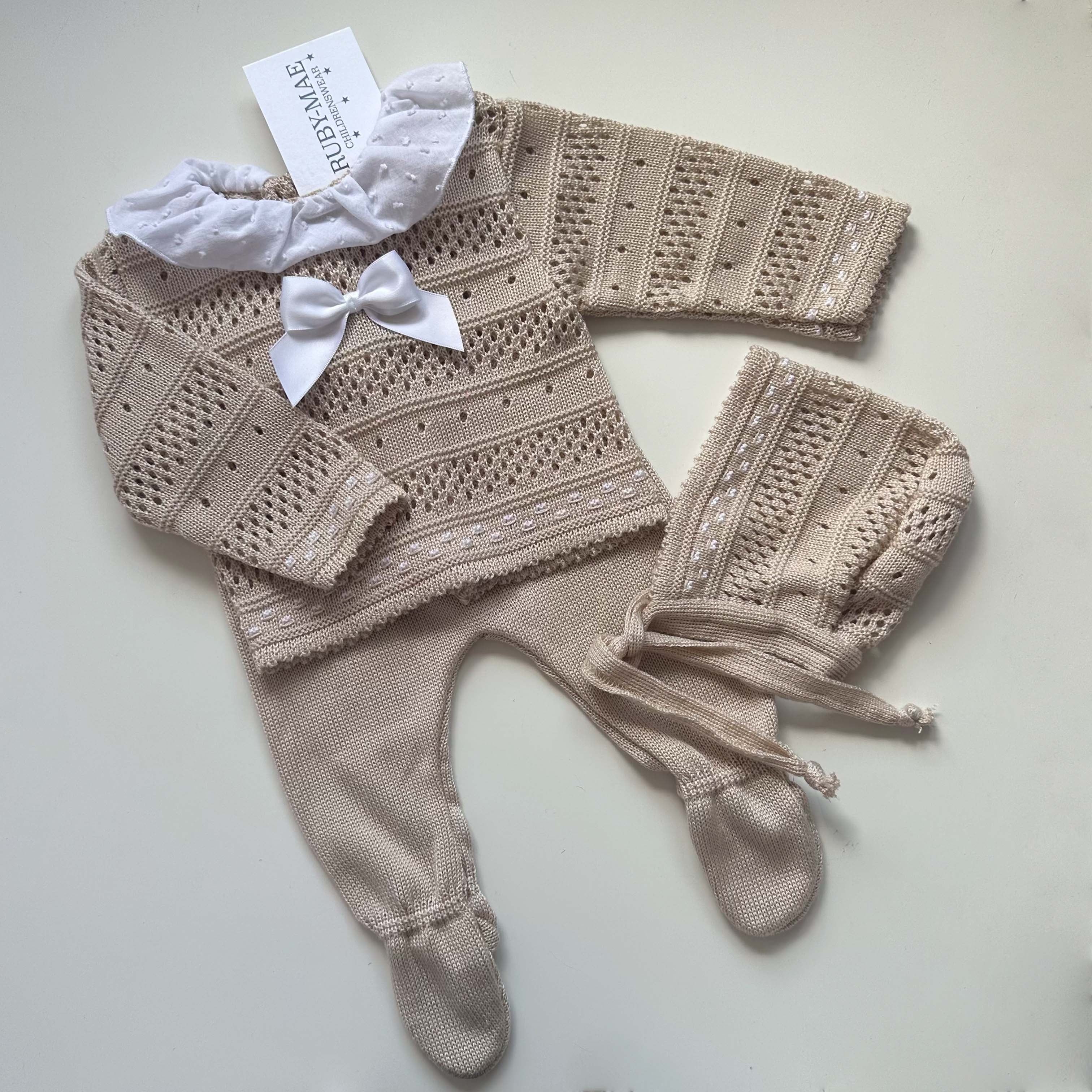 
                  
                    Beige Knitted Three Piece Outfit - Kylie
                  
                