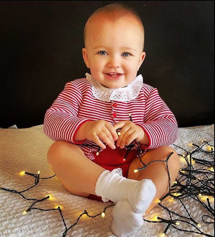 
                  
                    Red & White Stripe Blouse, Knitted Jam Pants & Matching Cardigan Outfit - Tamra - Ruby-Mae Childrenswear
                  
                