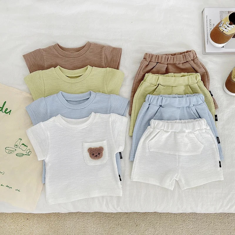 
                  
                    Premium White Teddy Ribbed Shorts & T-Shirt Set
                  
                
