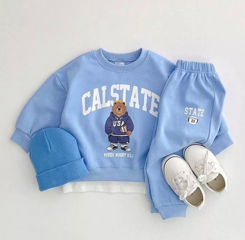 Blue Calstate Teddy Tracksuit