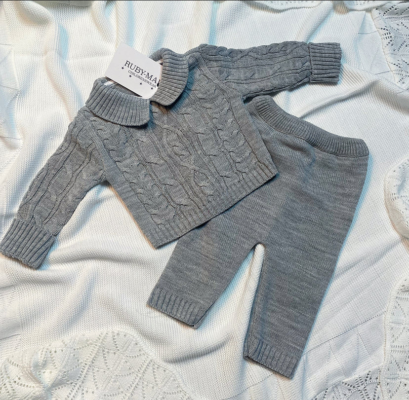 
                  
                    Grey Knitted Loungewear Set - Reggie - Ruby-Mae Childrenswear
                  
                