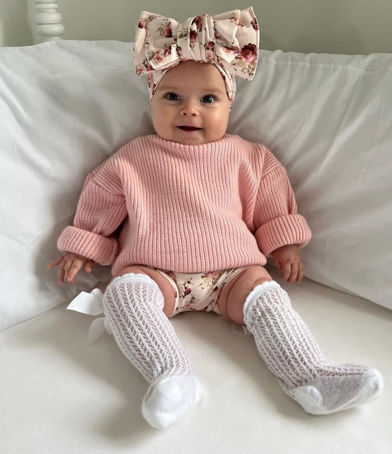 
                  
                    Baby Pink Oversized Knitted Jumper
                  
                