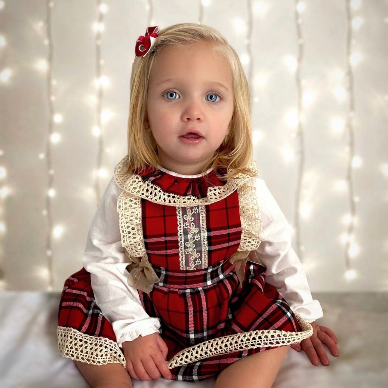 
                  
                    Red Tartan Pleated Dress - Sally
                  
                