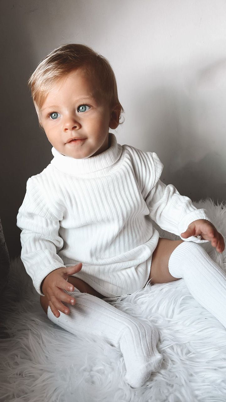 Premium Ribbed Long Sleeve With Fleece Lining Bodysuit