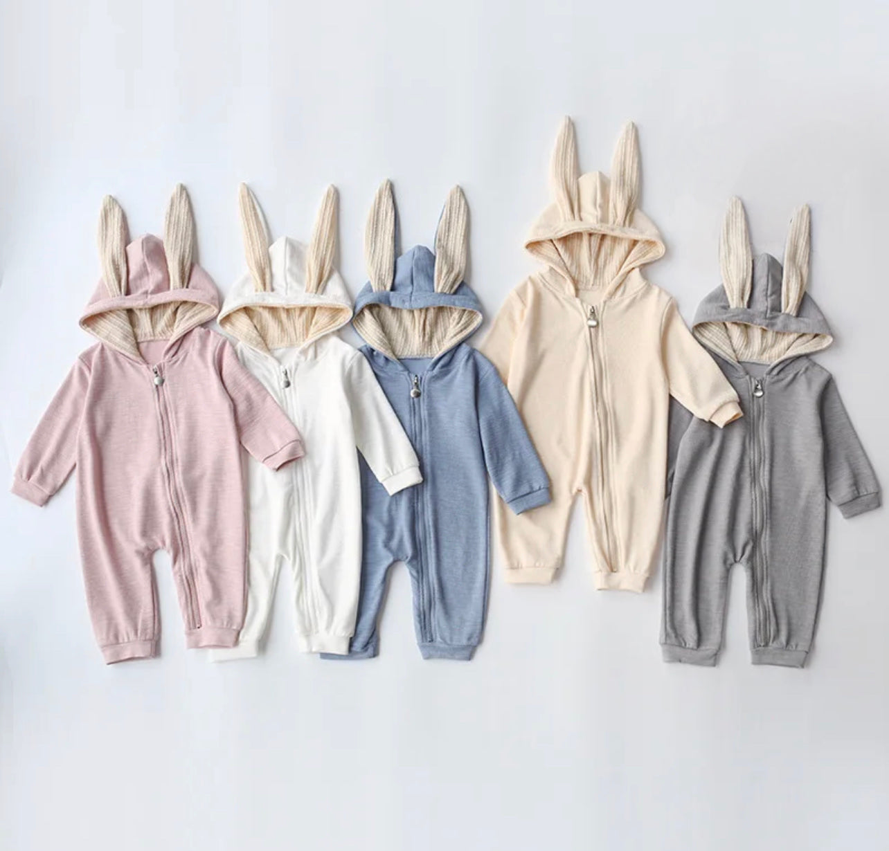 
                  
                    UNISEX Grey All In One Outfit With Hooded Rabbit Bunny Ears
                  
                