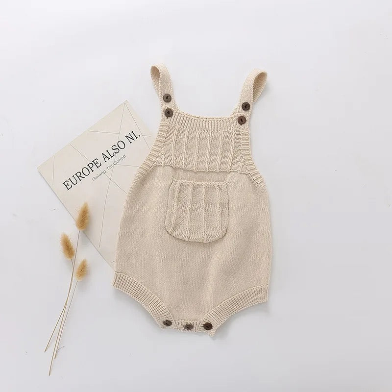 
                  
                    Premium Nude Knitted Pocket Front Romper
                  
                